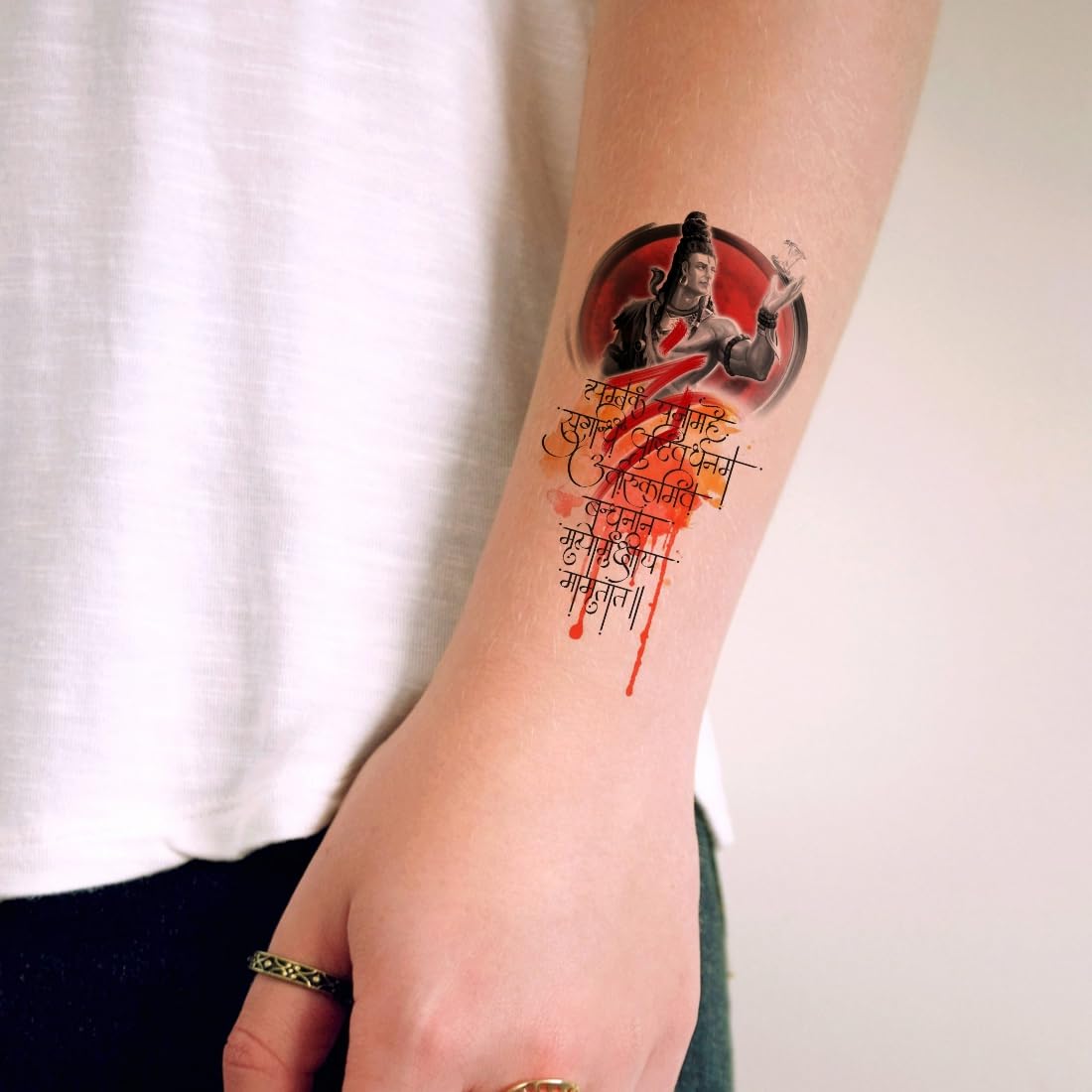 Temporary Tattoowala Lord Shiva Mahadev Mahakal With Mantra Tattoo Temporary Tattoo Sticker For Male And Female Tattoo Sticker Waterproof Tattoo Sticker 1