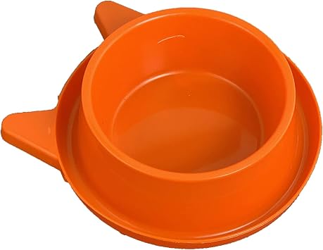 Miapet Plastic Cat Eared Food and Water Container 400 ML Orange