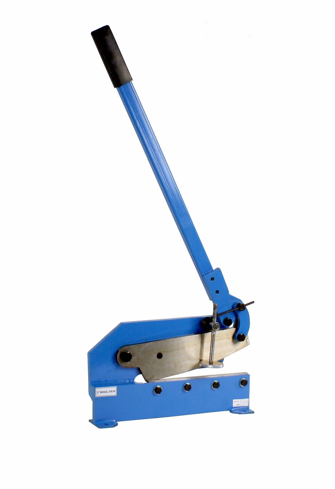 Erie Tools 12" Mounting Benchtop Manual Hand Plate Shear Cuts Sheet Metal, Rebar, and Round Stock Cutter