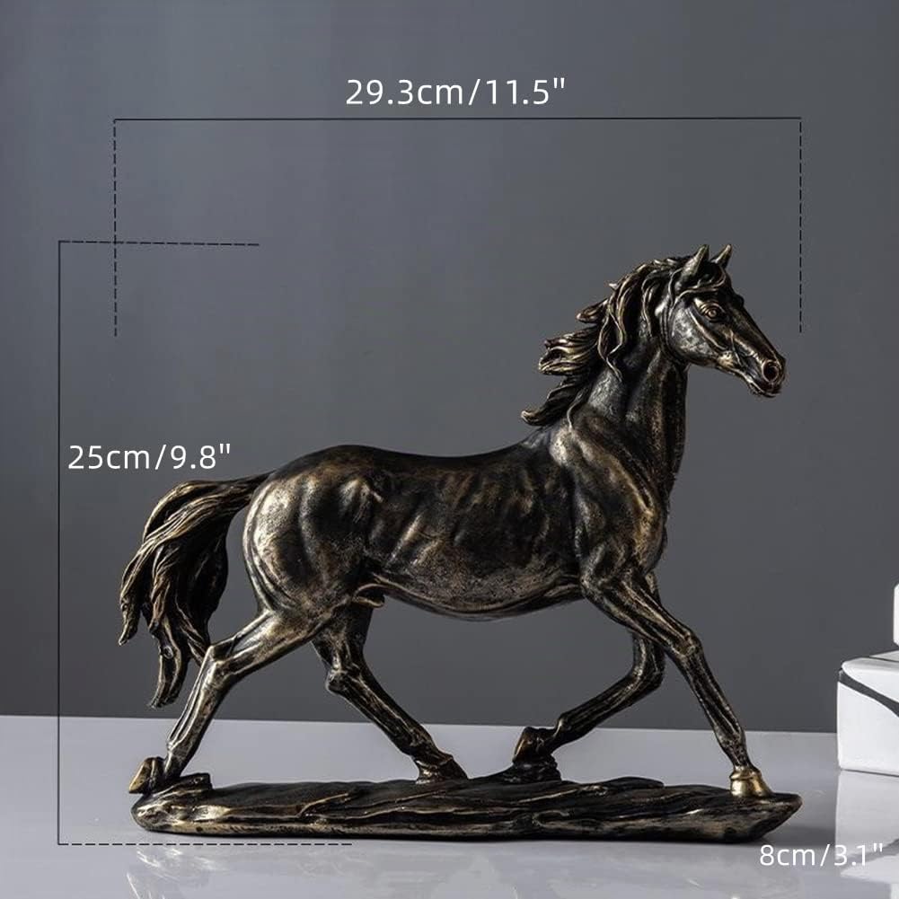 Sculpture de Cheval,Statuette de Cheval en résine, décoration animalière,Sculpture décorative, pour la Maison, Le Bureau, Cadeau de décoration.