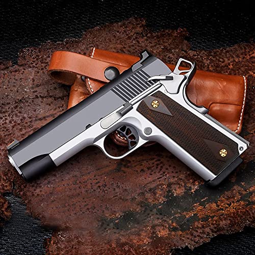 Cool Hand 1911 Rosewood Grips, Gun Grips Screws Included, Full Size (Government/Commander), Checker Diamond Cut, Ambi Safety Cut, Brown #TOP4