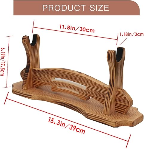 Miniatura 3 de BiJun Soporte de espada Katana, soporte para espada Samurai, soporte para espada Katana, soporte para sable de luz, gancho montado en la pared para