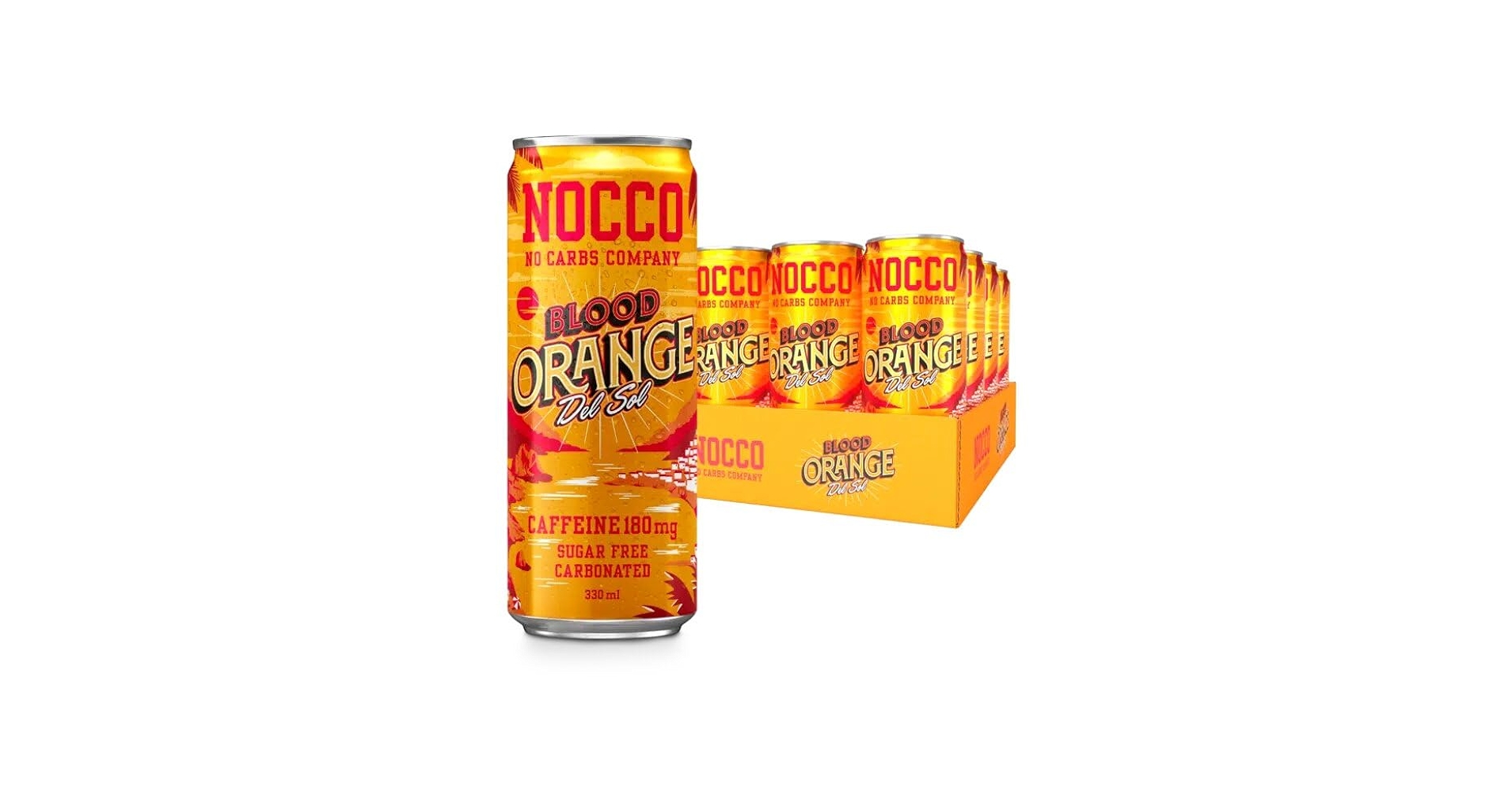 Amazon.com : NOCCO BCAA DRINK | Blood Orange Del Sol 330 ml