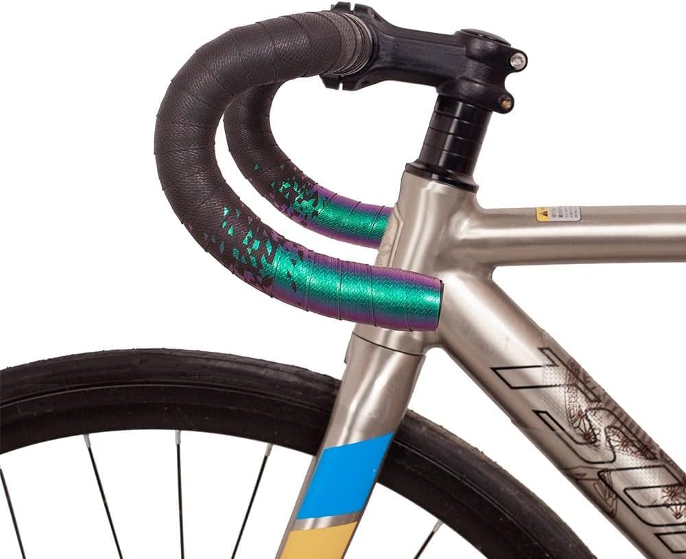owijka na kierownicę, Kolorowe gradientowe taśmy rowerowe szosowe/miękka antywibracyjna taśma na kierownicę Akcesoria do rowerów szosowych(Gradient Green)