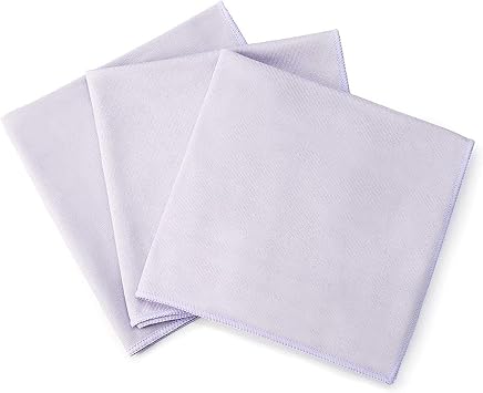 Fuller Brush Shine Bright Microfiber Cloths 3-Pack, 16" x 16" Streak-Free Cleaning for Glass, Mirrors & Appliances Lint-Free, Super Absorbent, Reusable