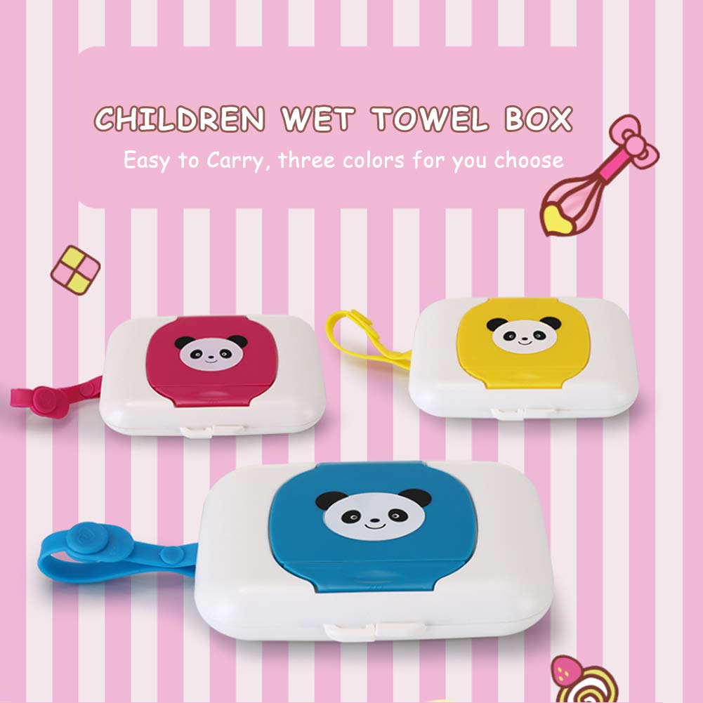 Boîte à Lingettes Plastique Distributeur Portable Réutilisable pour Bébé Poussette Voyage Voiture Salle de Bain Conteneur (Blanc/Jaune)
