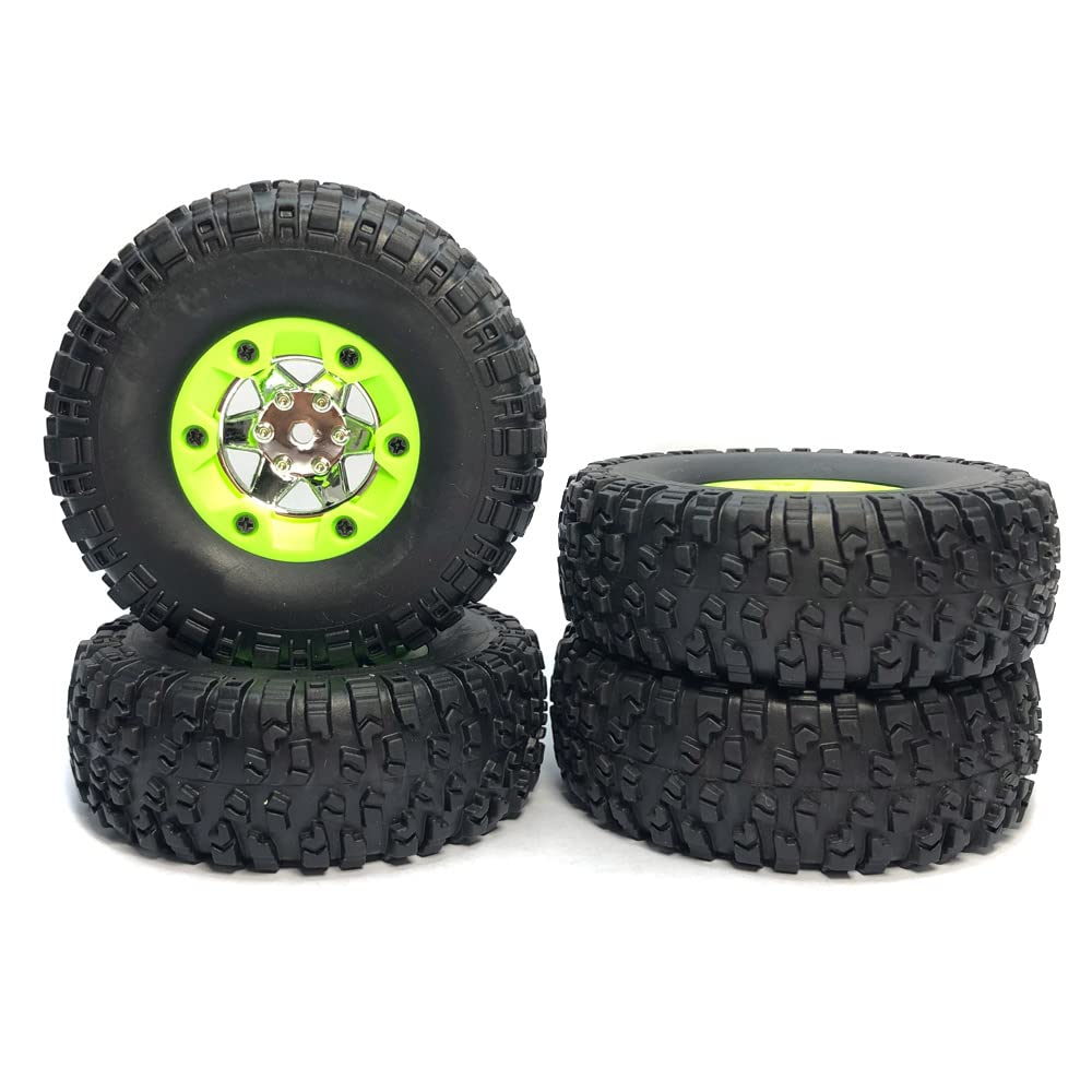 KingVal Replacement 2PCS Left + 2PCS Right Wheel Tyre Tire RC Parts Compatible with WLtoys 12428 12427 124006 1/12 RC Car