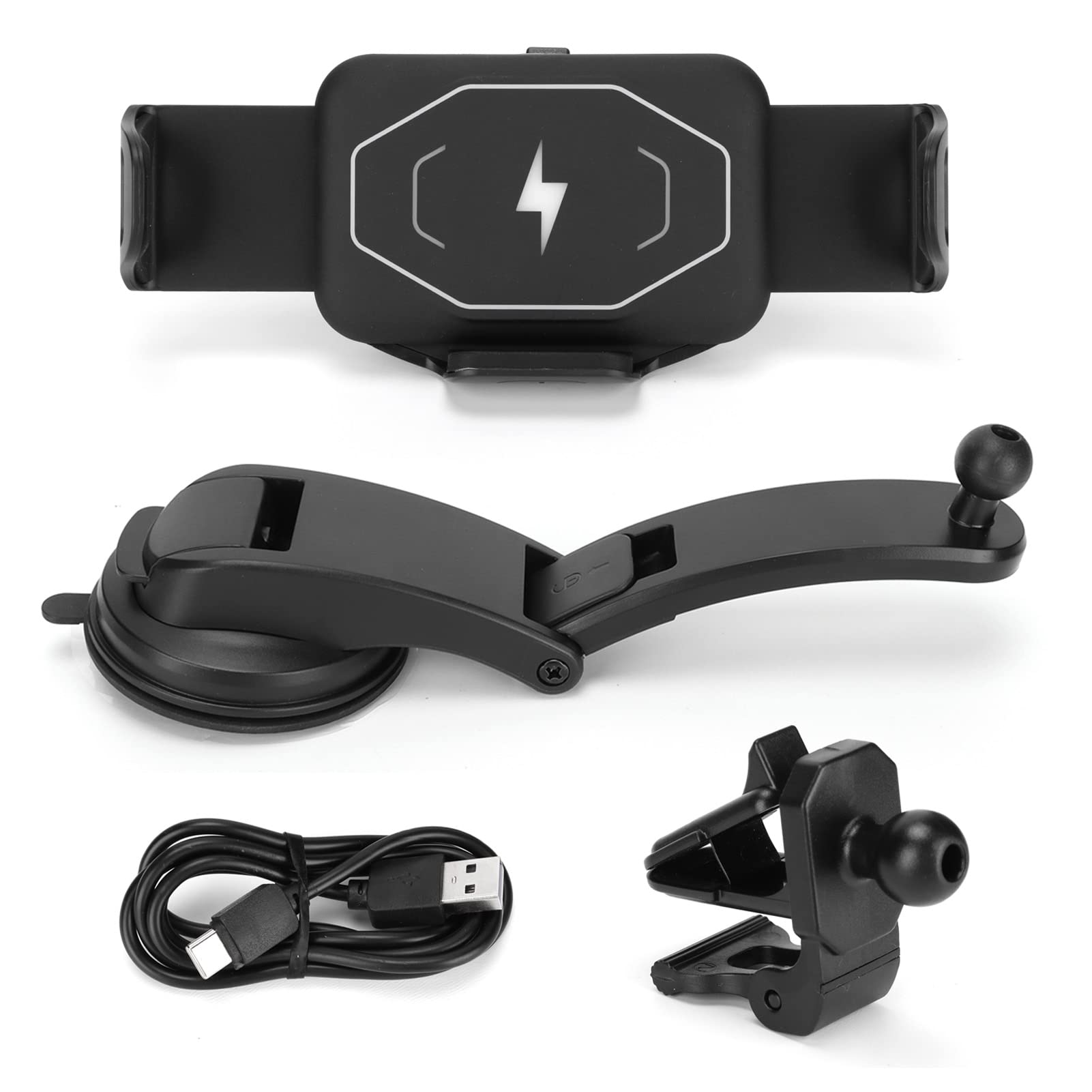 Garsent Caricatore Wireless per Auto, Supporto per Telefono con Morsetto a Ricarica Rapida da 15 W per Supporto per Presa D'aria per Auto, per Telefono Caricabatterie Wireless