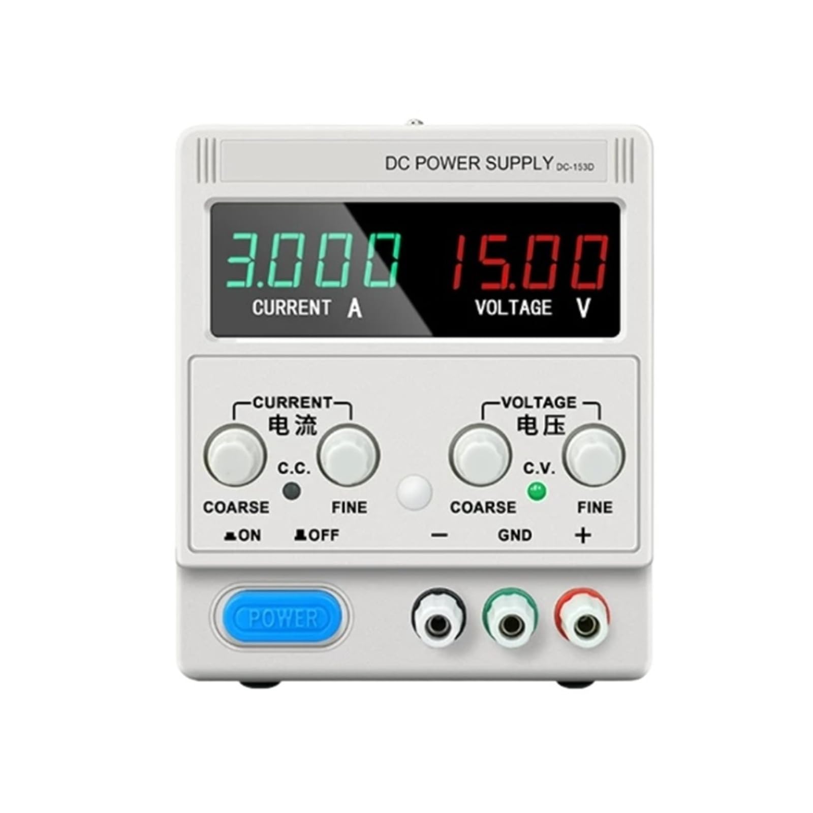 Fuente de alimentación regulada por CC Ajustable DC153D 45W, Fuente de alimentación de 15V 3A CC