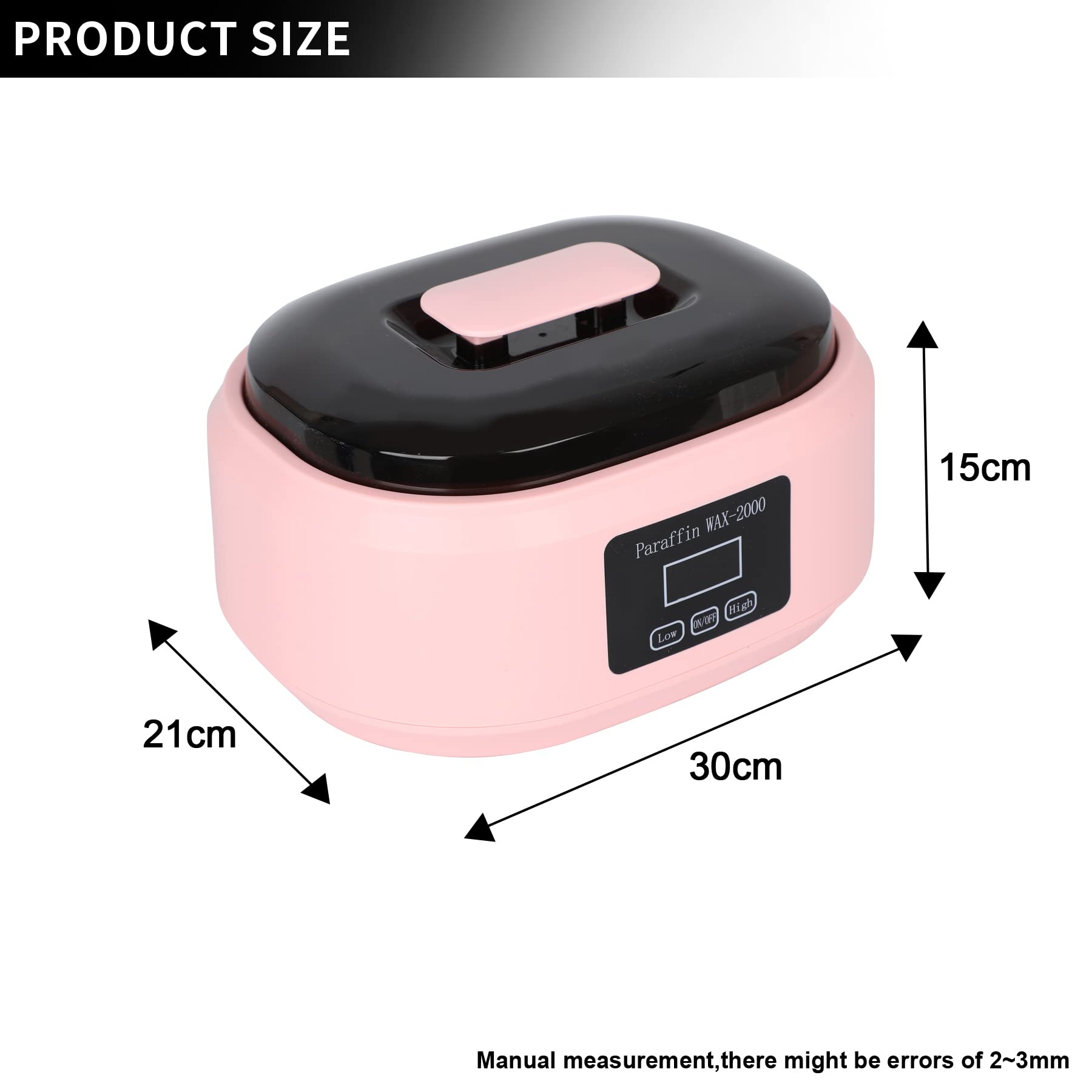 Forever Speed Bain de cire pour mains et pieds - 3400 ml - Bain de paraffine pour peaux sèches et rugueuses - Avec 900 g de cire de paraffine - Affichage de la température de 200 W - Cadeau idéal -