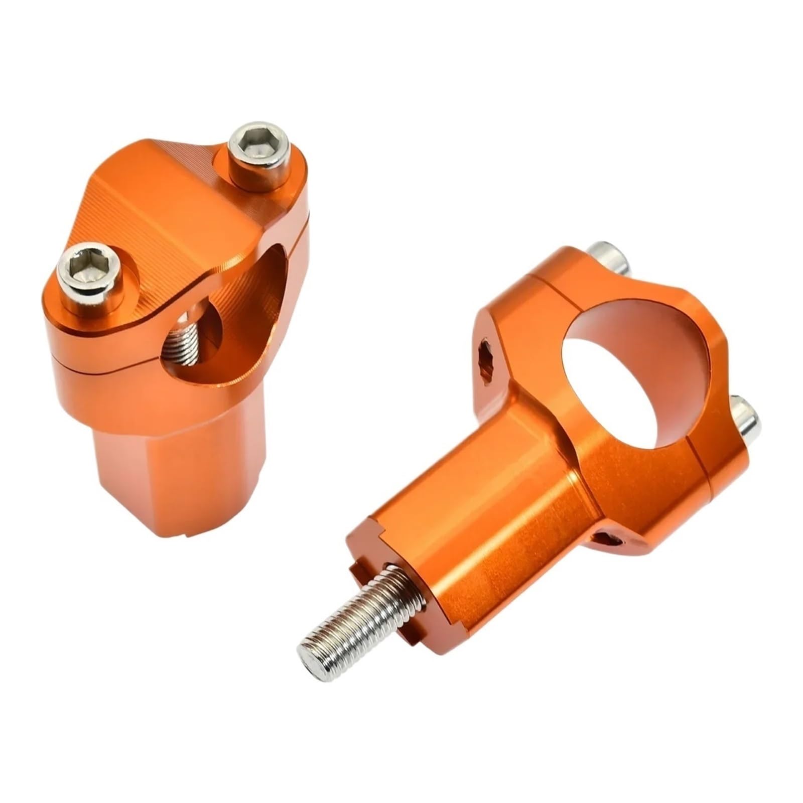 KWEZ Motorcycle 55mm CNC Handlebar Riser Bar Clamp Mount Fit For SX(Orange)