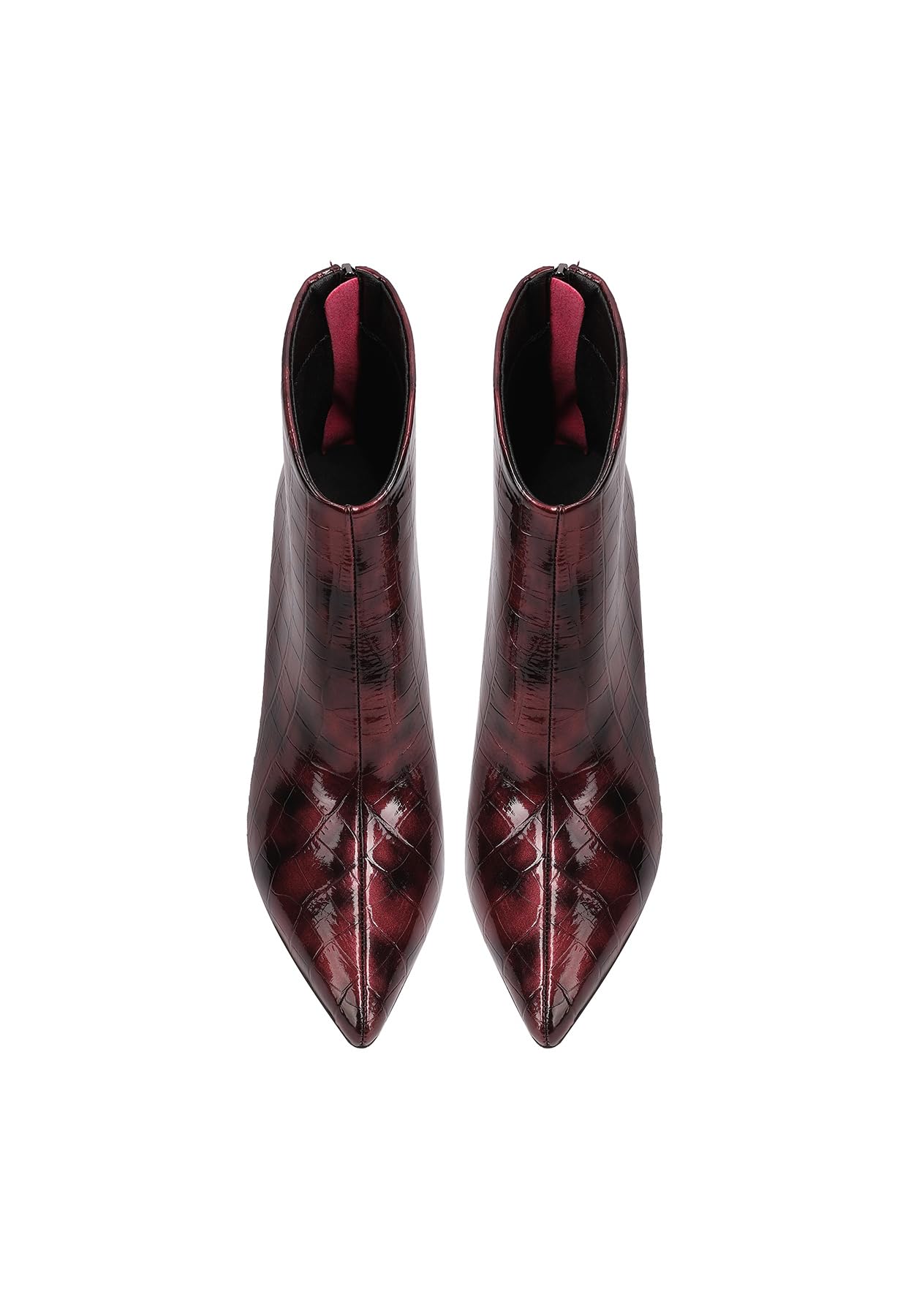 QUEEN HELENA Tronchetti con Tacco a Spillo Stivaletti con Zip Donna K4000