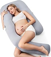 Vista 10 de Momcozy Dreamlign U Pro - Almohada de embarazo para dormir, almohada de maternidad con almohada ajustable para las piernas, funda extraíble, soporte