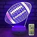 FlyonSea Football lamp, Rugby Ball Bedside Lamp 7 Colors Change + Remote Control with Timer Kids Night Light Optical Illusion Lamps for Kids Lamp As a Gift Ideas for Boys or Kids