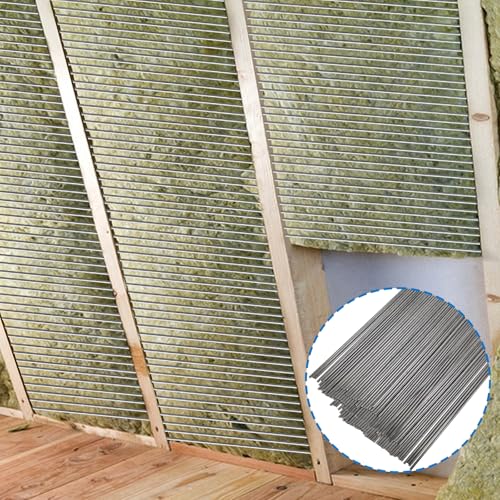 Image of 200 Pcs 24 Inch Insulated Wire Support - 1095 Carbon Steel Metal Wire for Attic & Ceiling Insulation