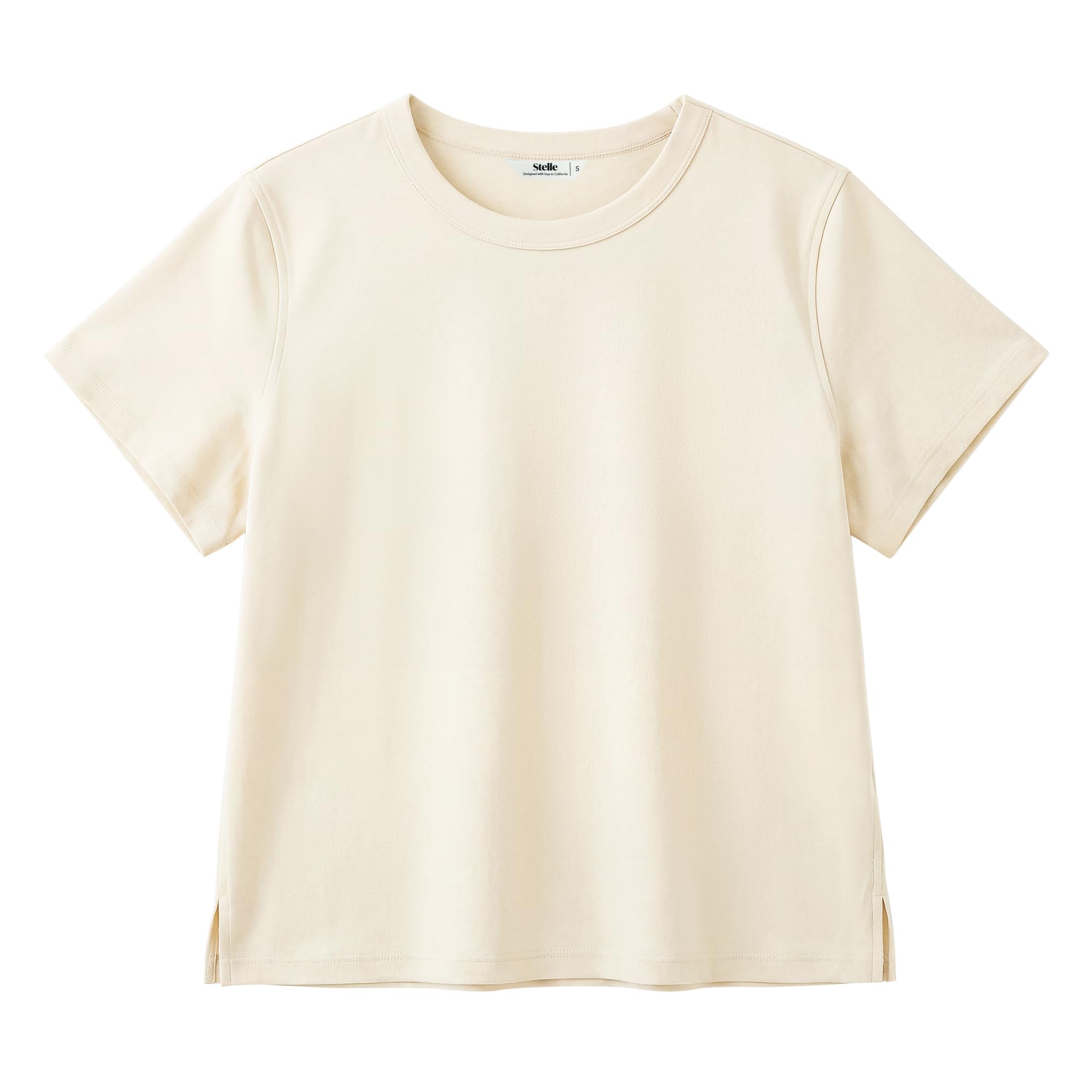 Women Cotton T Shirts Short Sleeve Basic Tees Casual Boxy Crop Tops