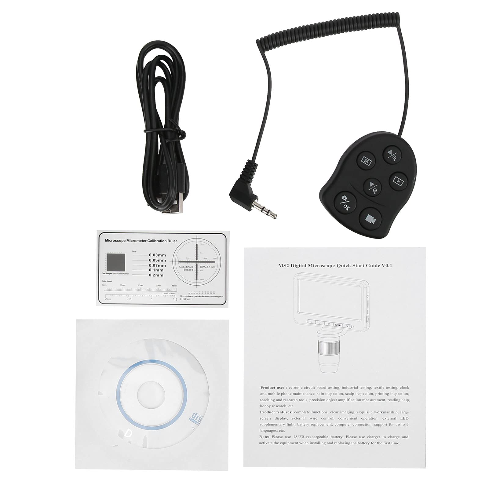 Cocoarm Mikroskop Cyfrowy 1080P, Mikroskop Inspekcyjny ze Stopu Aluminium ABS z 5-calowym Ekranem HD, 8 Regulowanych Diod LED, Zoom 1000x, Złącze USB do Naprawy Płytek PCB Badania Dydaktyczne
