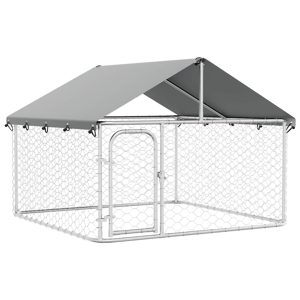 vidaXL Perrera de Exterior con Techo 200x200x150 cm Jaula Cachorro Mascota