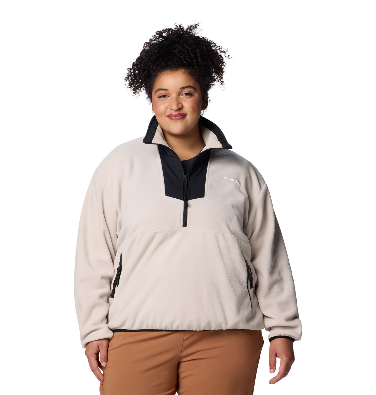 Columbia Polar damski Sequoia Grove Half Zip, Ciemny kamień/czarny, 3X