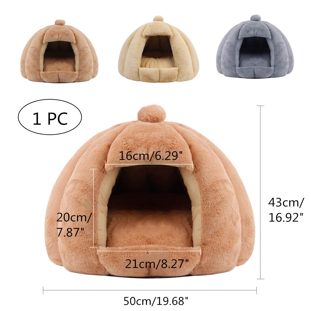 Igloo Gatto Cucce per Cani da Interno Cuccia Gatto Chiusa Soffice Casetta Gatto for Donner Un Sentiment De sécurité Assez De Sommeil Grey