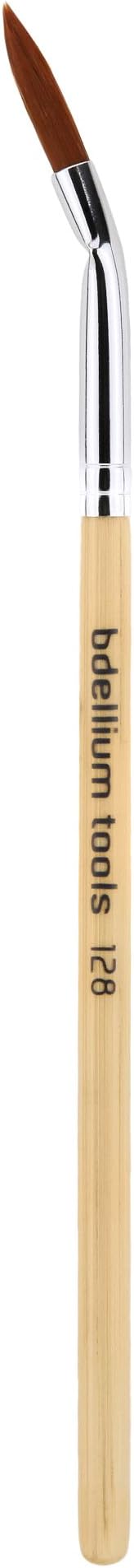 Bdellium Tools Professional Makeup Brush - Special FX Series 128 Bent Liner - With Soft Synthetic Fibers, For Painting Beneath Forehead (Bamboo, 1pc)