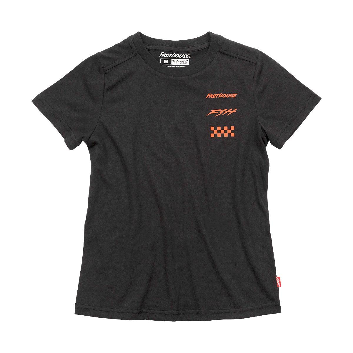 FASTHOUSE Youth Evoke Short Sleeve Tech Tee (Black, Small)
