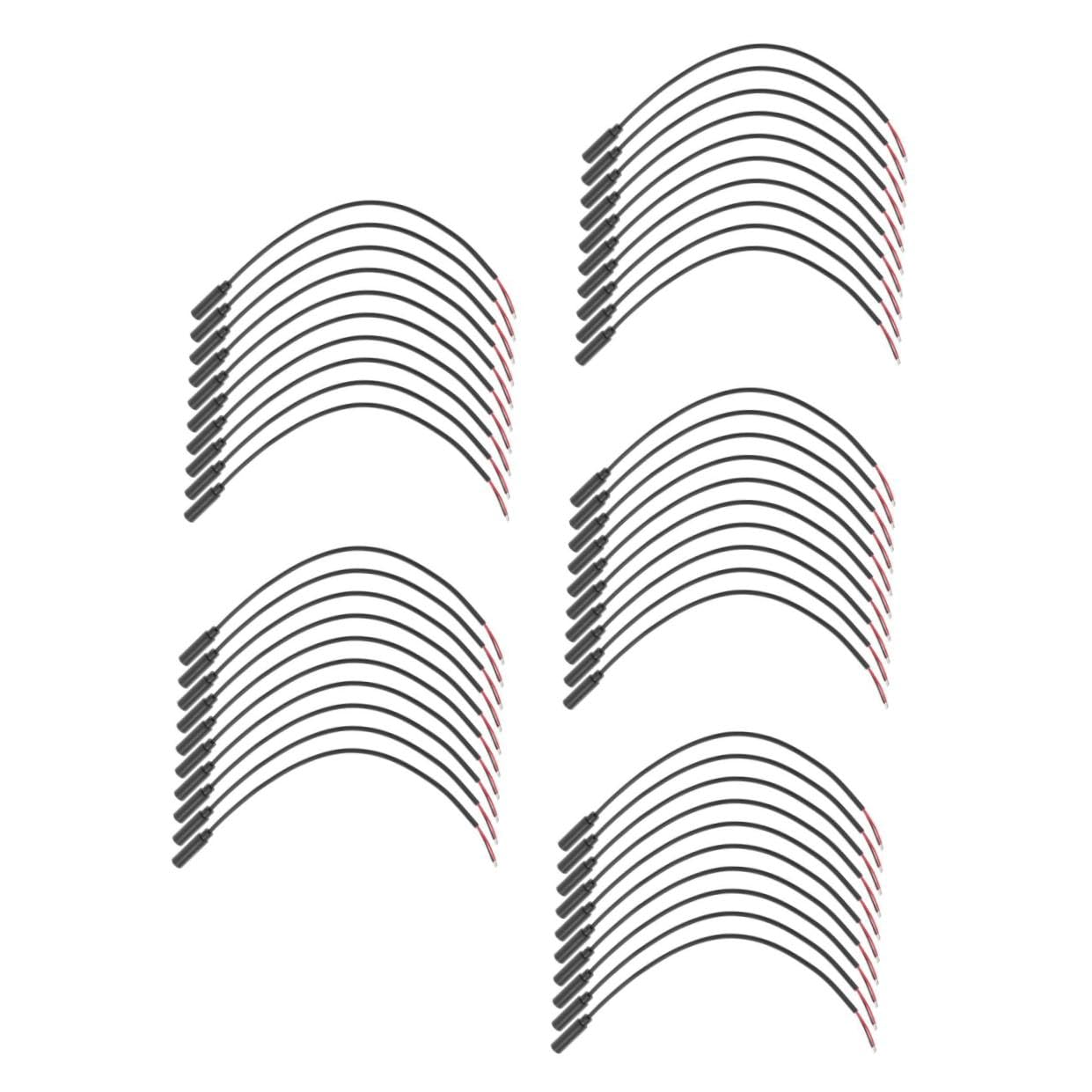 Uonlytech 50stücke Mono Audio Kabel Weiblicher Zu Offenen Drähten Für Lautsprecher Kopfhörer Und Mikrofone Einfache Installation Langlebig Und Vielseitig Einsetzbar