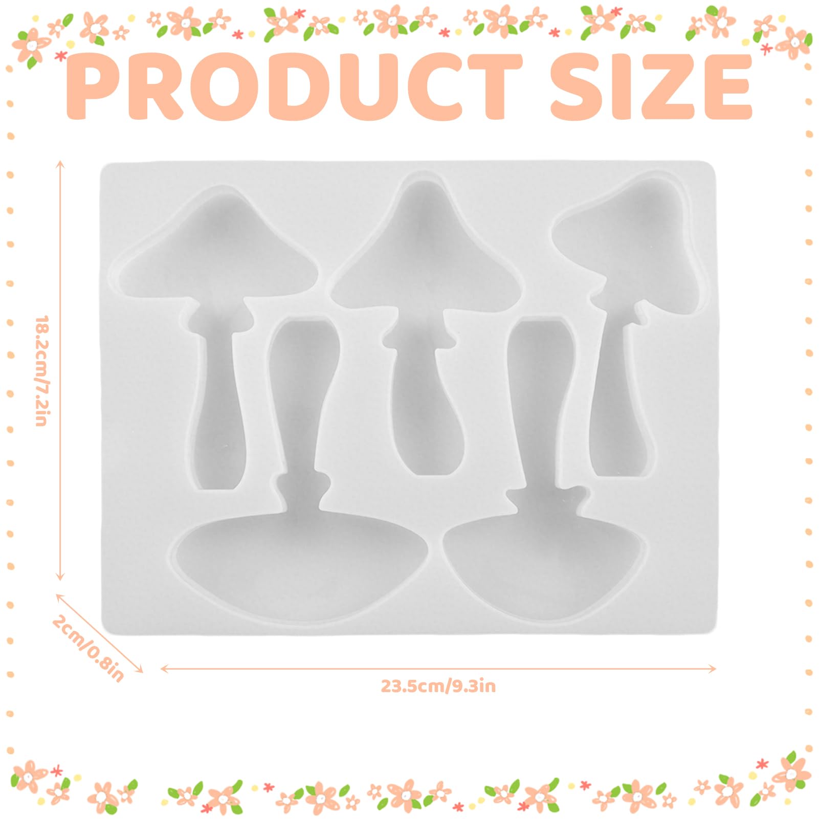 SVOCK Silikonformen 3er Set Pilze - Gießformen Für Gips & Kerzen Herbstdeko