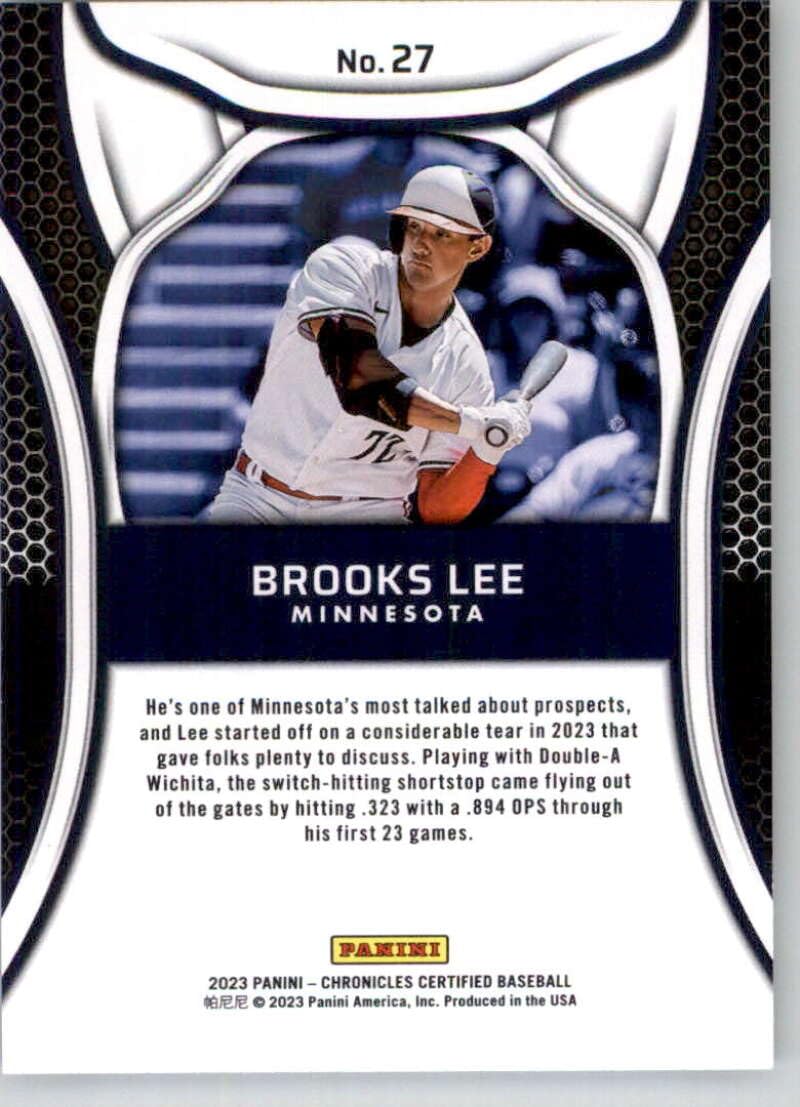 Amazon.com: 2023 Panini Chronicles Certified # 27 Brooks Lee