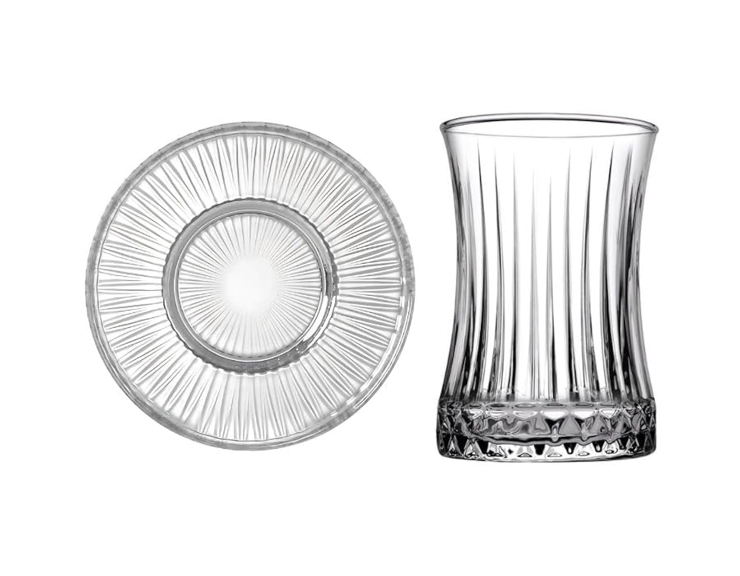 CiCi HOME Favori Turkish Tea Glasses Set Crystal Look 12-Piece 155 ml