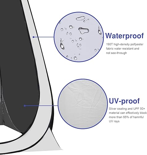Miniatura 5 de Tienda de campaña portátil de privacidad, campamento al aire libre, baño, baño, ducha, amplio vestidor, vestuario para senderismo, playa, picnic,