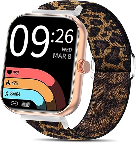 Compatible con SOMTLERK A221, correa de repuesto ajustable de nailon elástico Lamshaw para hombres y mujeres, compatible con relojes inteligentes