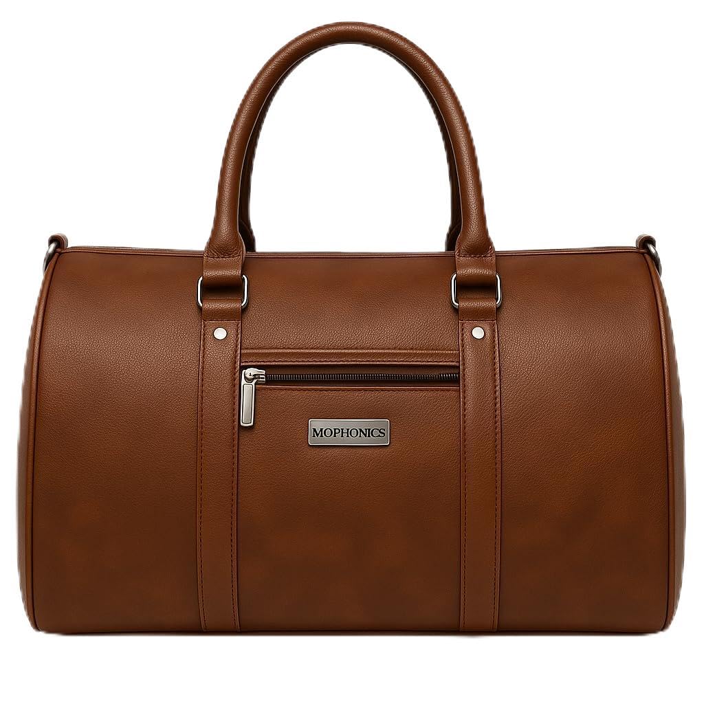 Mophonics Waterproof Leather Duffel Bag, Brown-picture-32