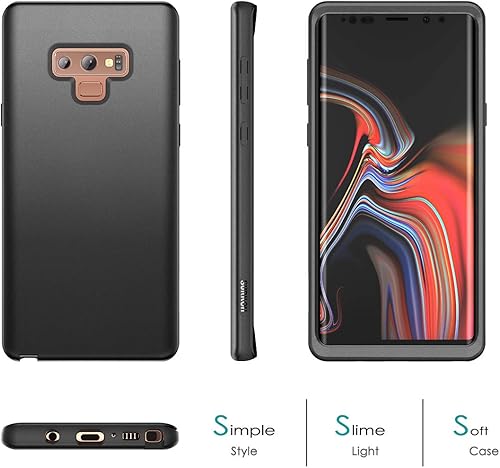 Miniatura 5 de SURITCH Case for Samsung Galaxy Note 9,Built in Screen ProtectorSupport Wireless Charging Soft TPU Back Cover+PC Bumper Full Body Protective Case