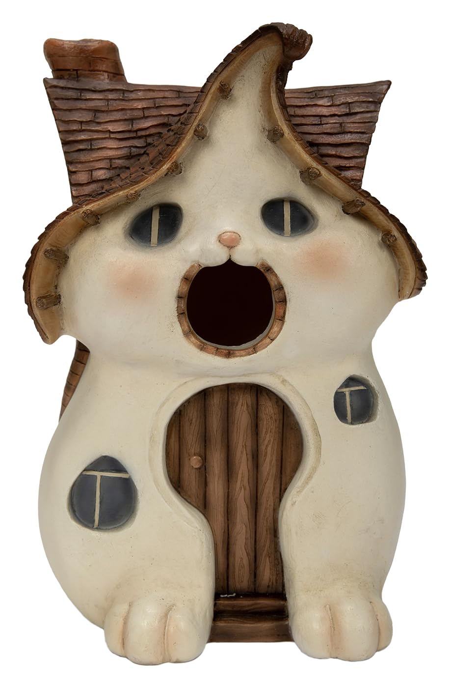 Cat Cottage Birdhouse – Cute Garden Nest Box | Indoor & Outdoor Wildlife Décor