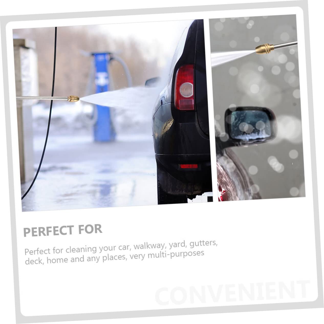 BESPORTBLE 2pezzi Ugello Per Irrigazione Manuale Ugello Ad Alta Pressione Per Lavaggio Auto e Giardinaggio Compatibile Con Vari Tubo Resistente Alla e Alla Corrosione Manico Ergonomico Per