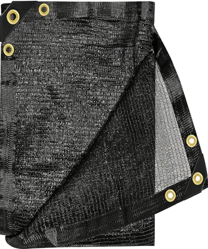 E.share 40%-50% Black Sun Shade Cloth Outdoor - 10Ft X 20Ft Garden Shade Netting with Grommets for...