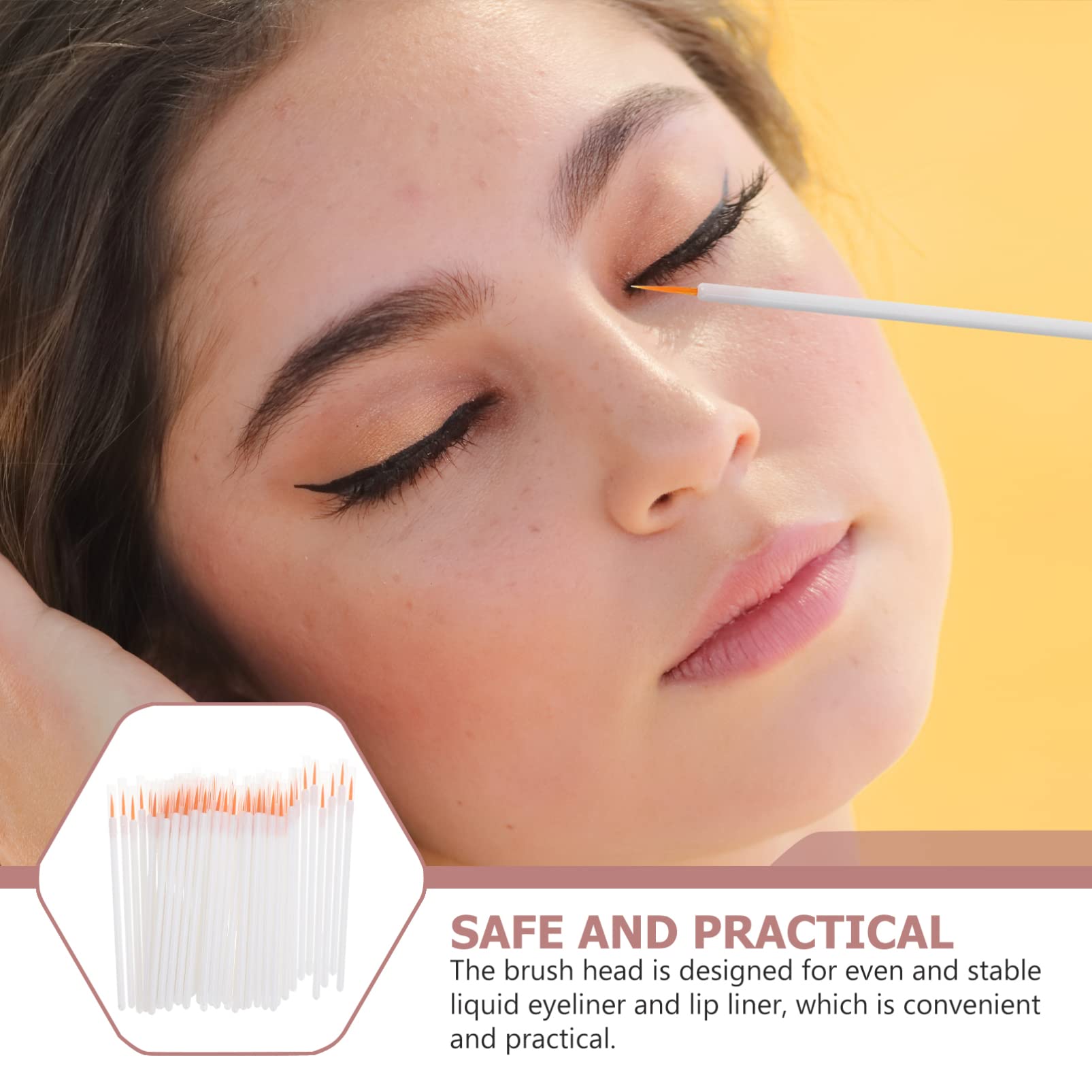 Face Makeup 100Pcs Eyeliner Eyeliner Applicator Makeup Eye Liner Wands Beauty Makeup Tools for Women Mascara Tool