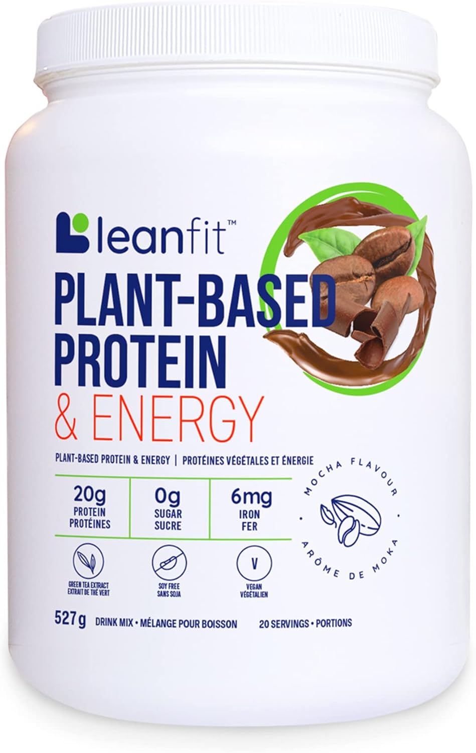 LEANFIT PLANT-BASED PROTEIN & ENERGY, Natural Moch… LEANFIT PLANT-BASED PROTEIN & ENERGY, Natural Moch…