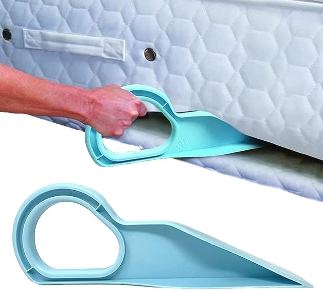 Mattress Lifter, Ergonomic Mattress Wedge Elevator, Bed Making & Mattress Lifting Handy Tool Alleviate Back Pain, Holds the Mattress 4-5 Inches