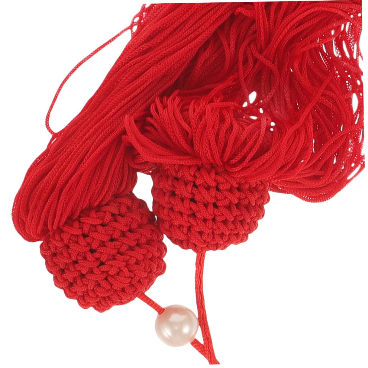 Borlas Colgantes de Tela Roja 6 Piezas para Espada Tai Chi Artes Marciales Resistente Multifuncional