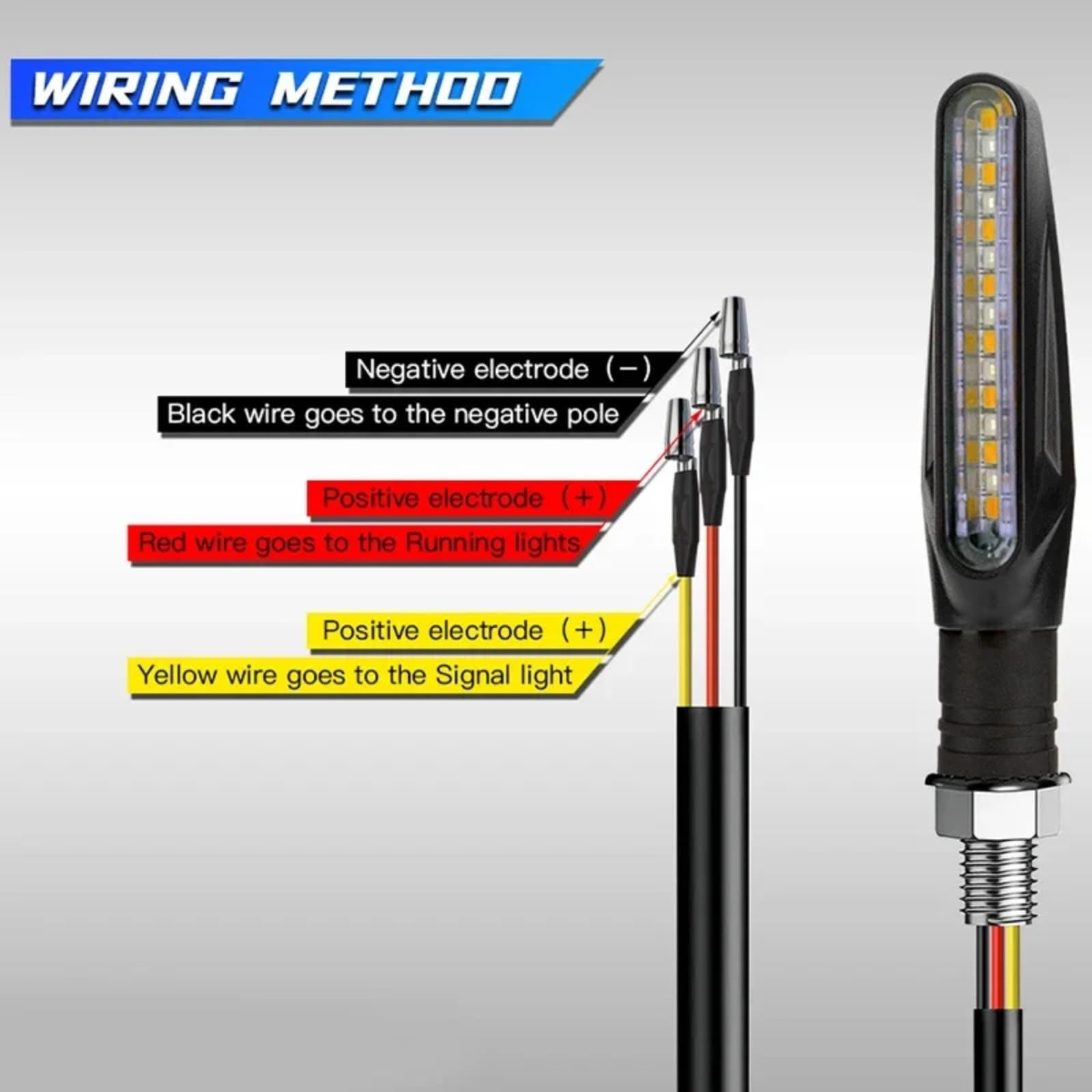 Compatibile Con Suzuki Per GSF1250 Per DL1000 Per GSF650 Per SV650 SV400 Per GSF650 SV1000 10mm 12V Indicatori Di Direzione Coda Che Scorre Lampeggiatore Luce(M)