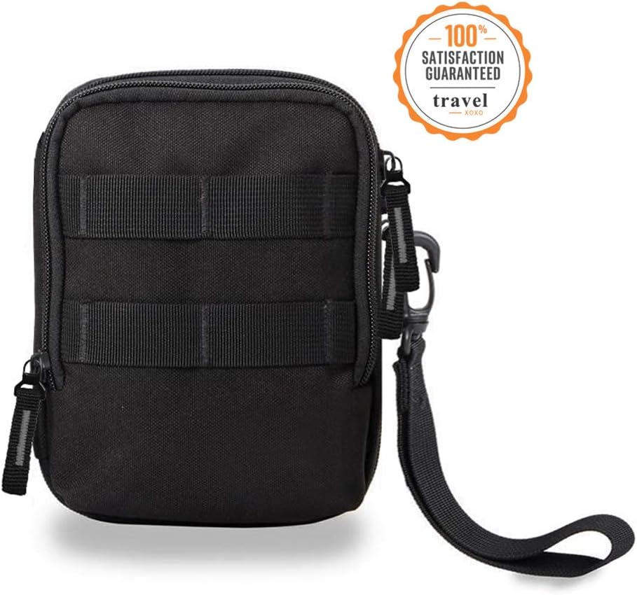 Polyester Canvas EDC Note Case With Molle-Web Strap Black