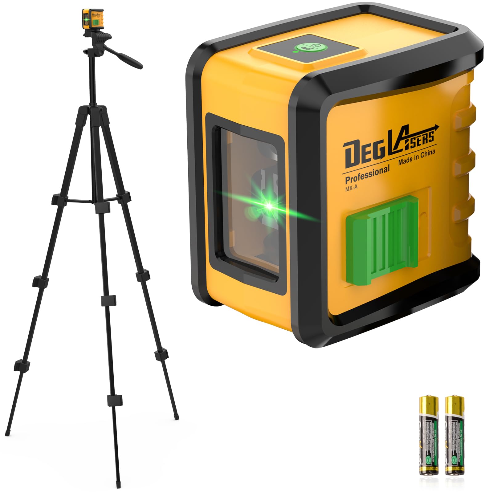 Laser Level,DEGLASERS 100ft Green Cross Line Self Leveling Laser Level for Picture Hanging, DIY, Construction and Indoor Projects,Magnetic Bracket,Battery,Carrying Bag Included