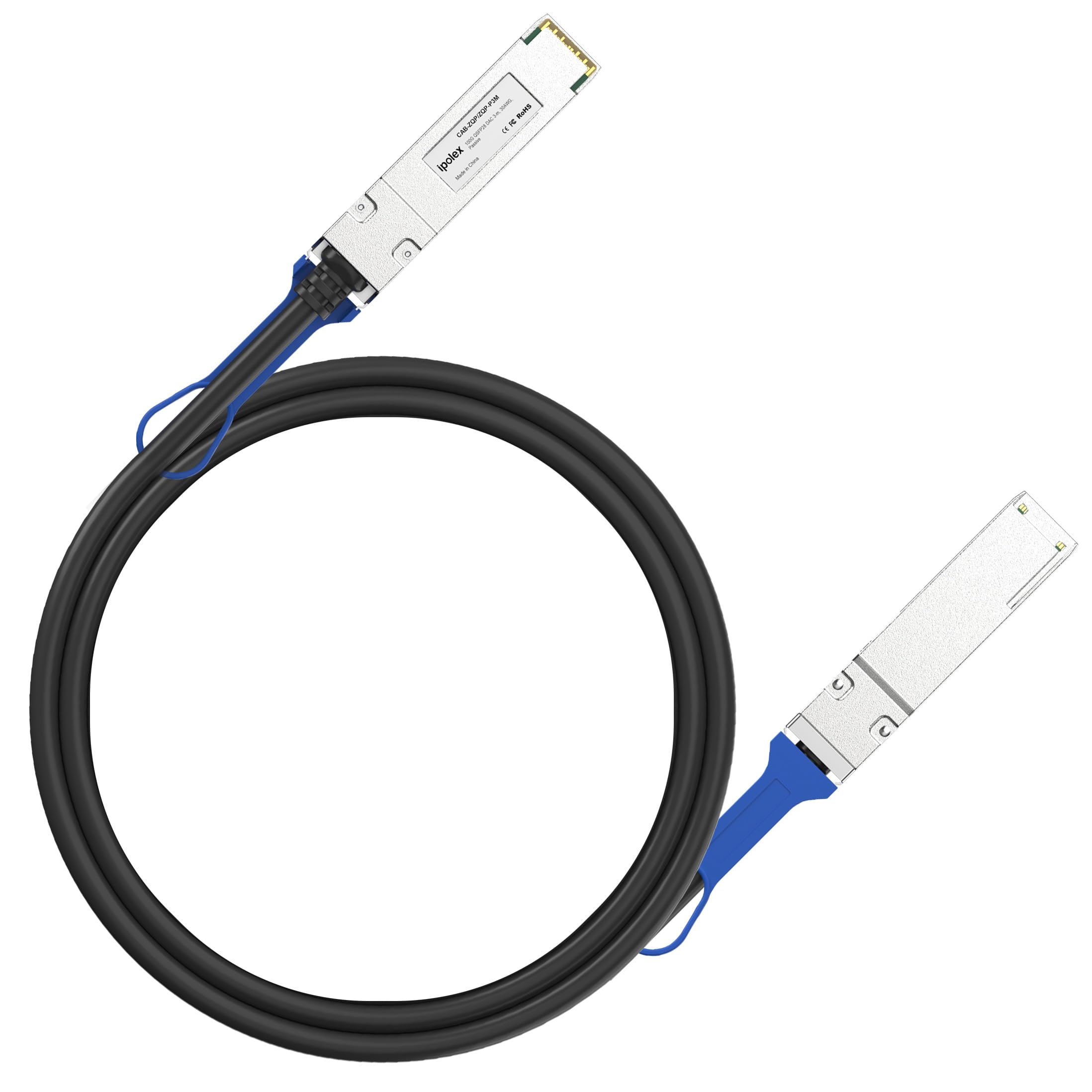 ipolex 100G QSFP28 DAC Cable - 100GBASE-CR4 Passive Copper Twinax Cable, 1M (3.3ft) | Compatible with Cisco QSFP-100G-CU1M, Ubiquiti, Supermicro, Netgear, and More