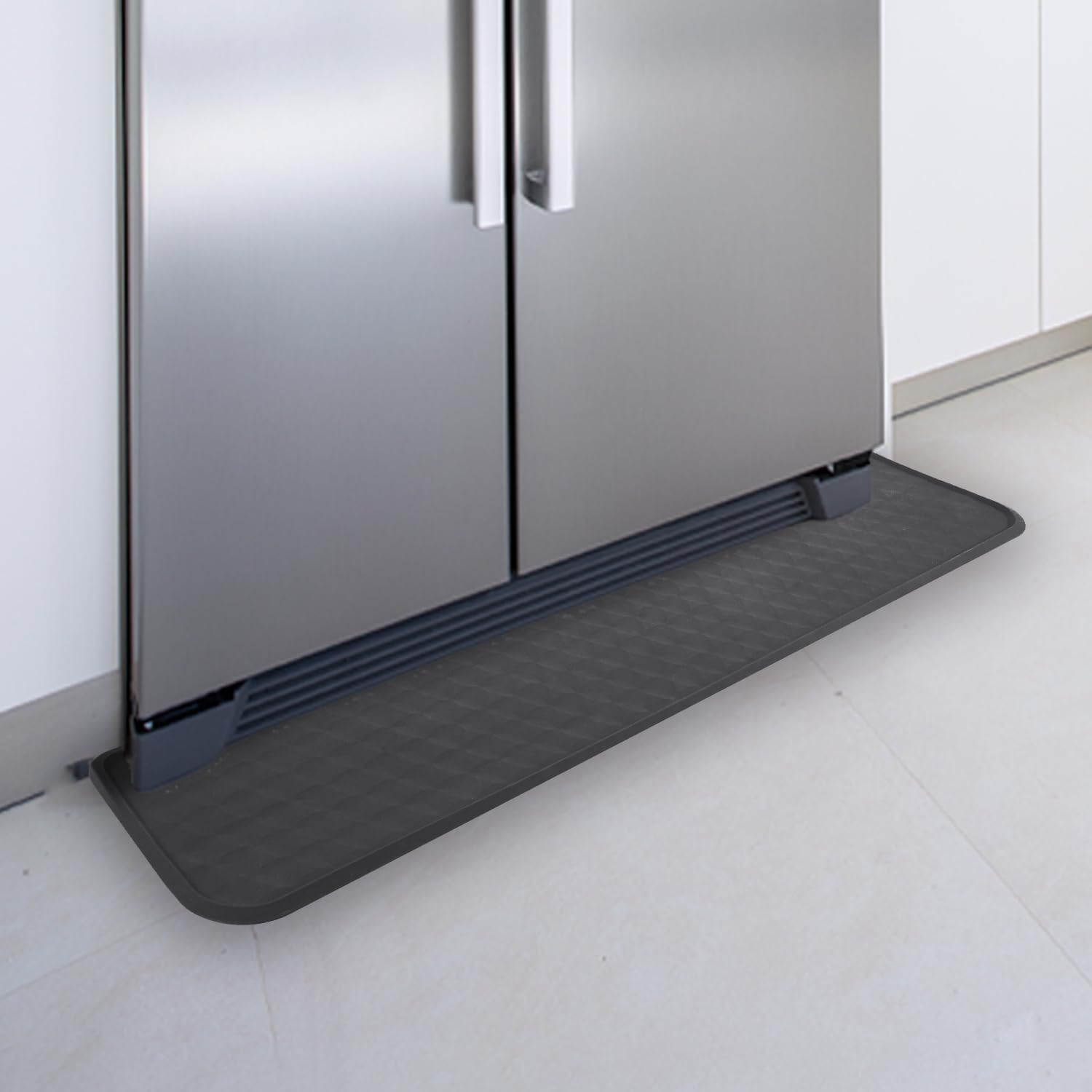Refrigerator Mat, Washing Machine Spill Liner, Drip Tray and Leak Catcher Mat, Fridge Mat Prevent Water Leakage and Floor Damage from Elecrical Equipment Heavy Duty 37.5” x 8.5” Grey Refrigerator Mat, Washing Machine Spill Liner, Drip Tray and Leak Catcher Mat, Fridge Mat Prevent Water Leakage and Floor Damage from Elecrical Equipment Heavy Duty 37.5” x 8.5” Grey