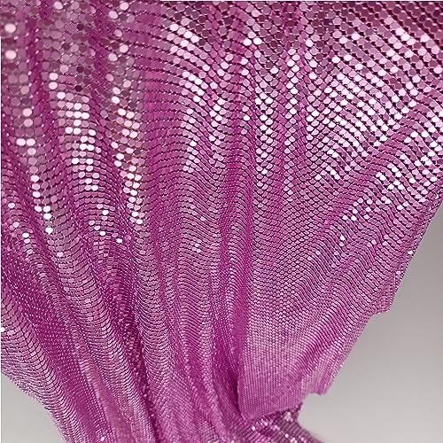 Tissu maille metallique aluminium noir 30x45cm pour couture DIY