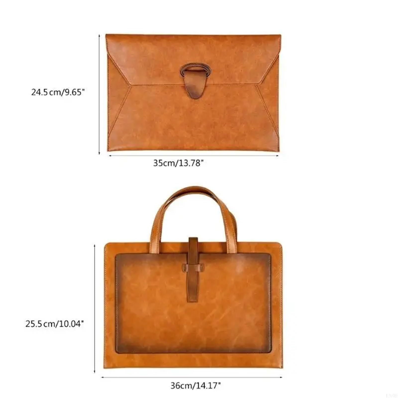 Ledermappe, Handheld-Dateiordner, Leder-Dokumentenaufbewahrung, Brieftasche, Laptop-Hülle, Computertasche(Dark Blue01)