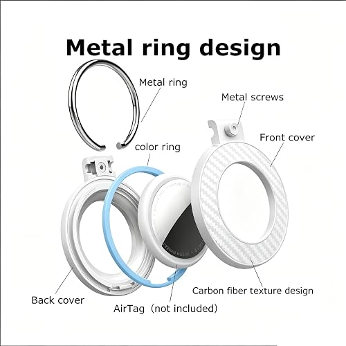 ZXgomg Waterproof for Apple Airtag Holder Case with Lock,Pendant Keyring Case with Keychain for Luggage/Bicycles/Pets - 2