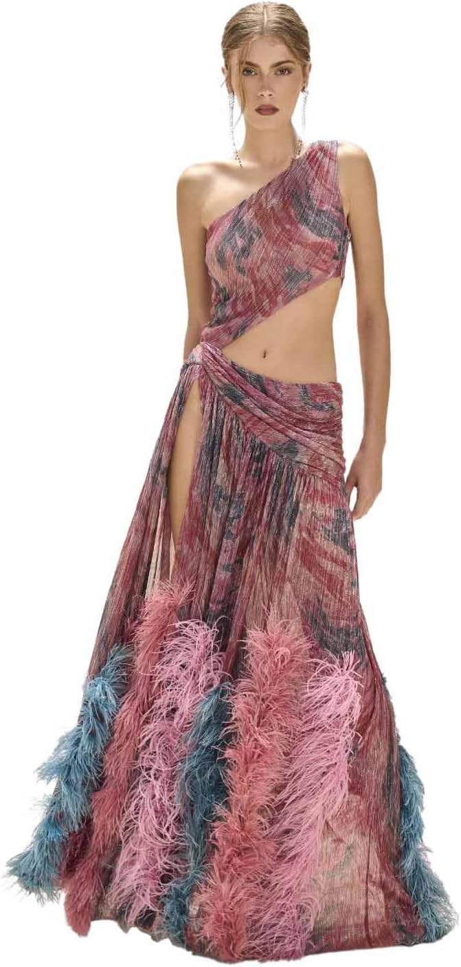 PATBO Twist Feather Gown